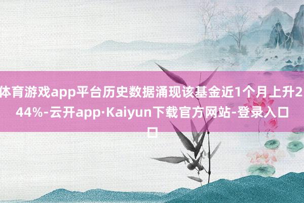 体育游戏app平台历史数据涌现该基金近1个月上升2.44%-云开app·Kaiyun下载官方网站-登录入口